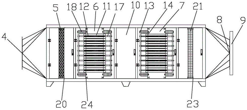 Low-temperature plasma waste gas purifying method