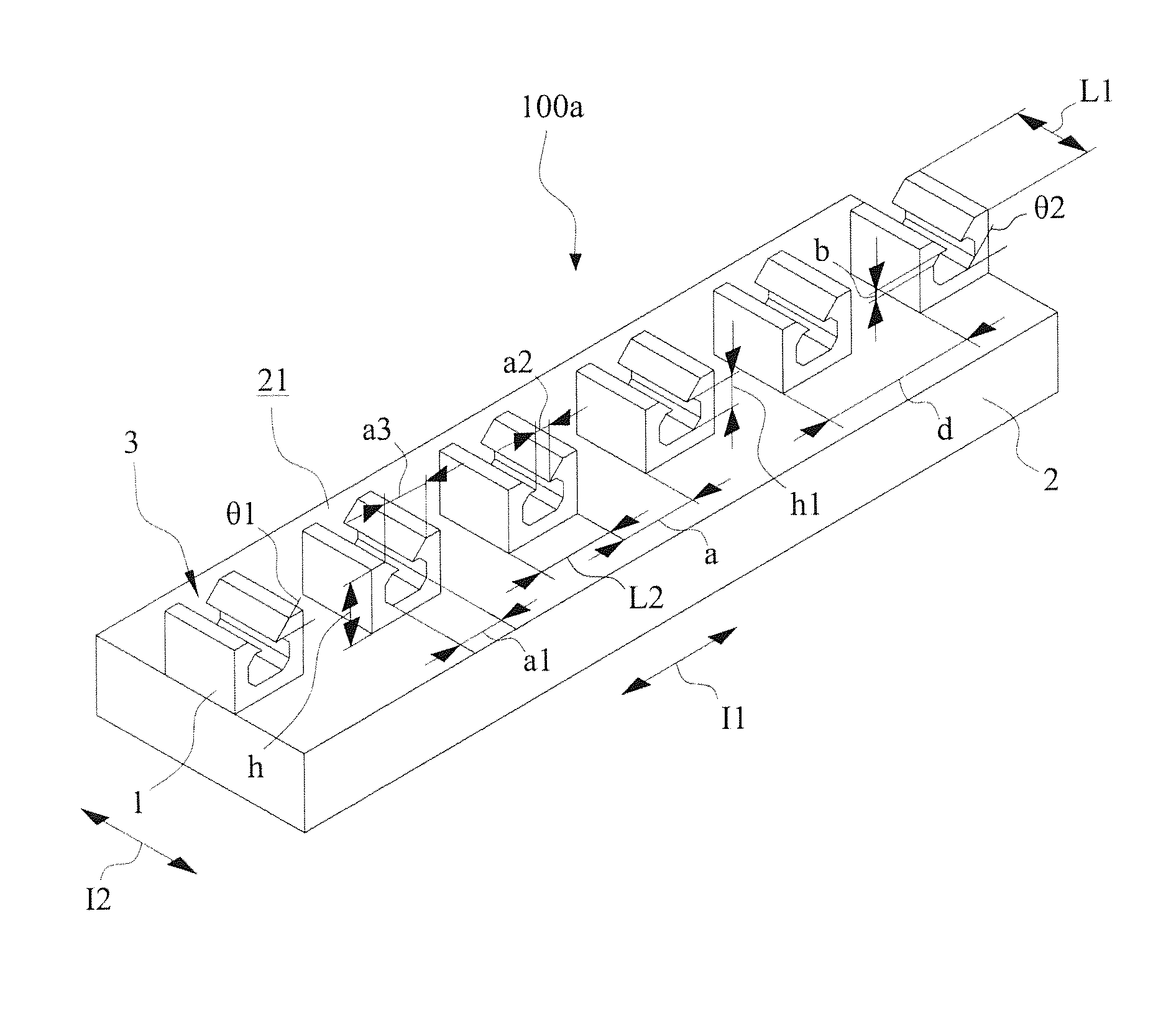 Waveguide structure based on low frequency surface plasmon polaritons