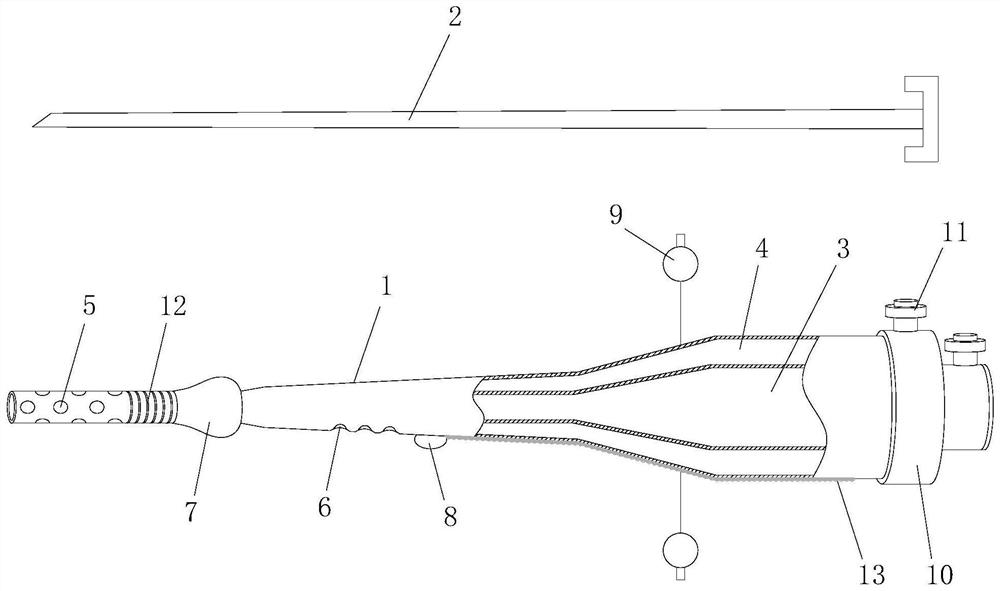 VA-ECMO femoral artery cannula for providing lower limb blood perfusion and catheter indwelling method