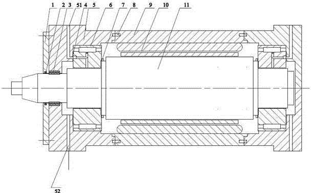 High-speed motorized spindle with composite bearing