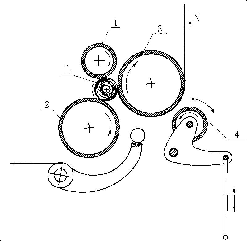 Rewinding roller structure used in toilet paper rewinding machine and rewinding method thereof