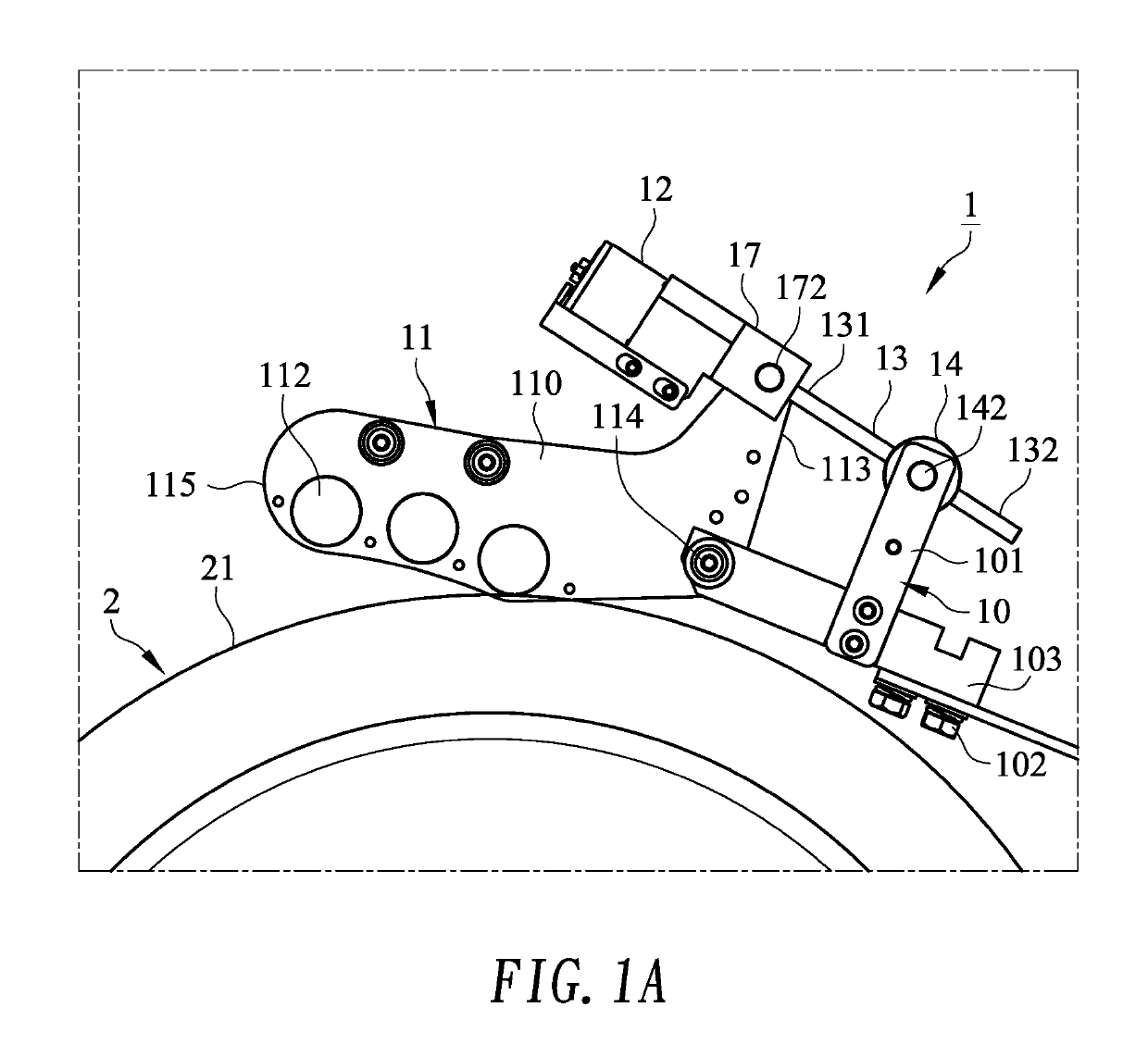 Resistance regulating device for wheel of training machine