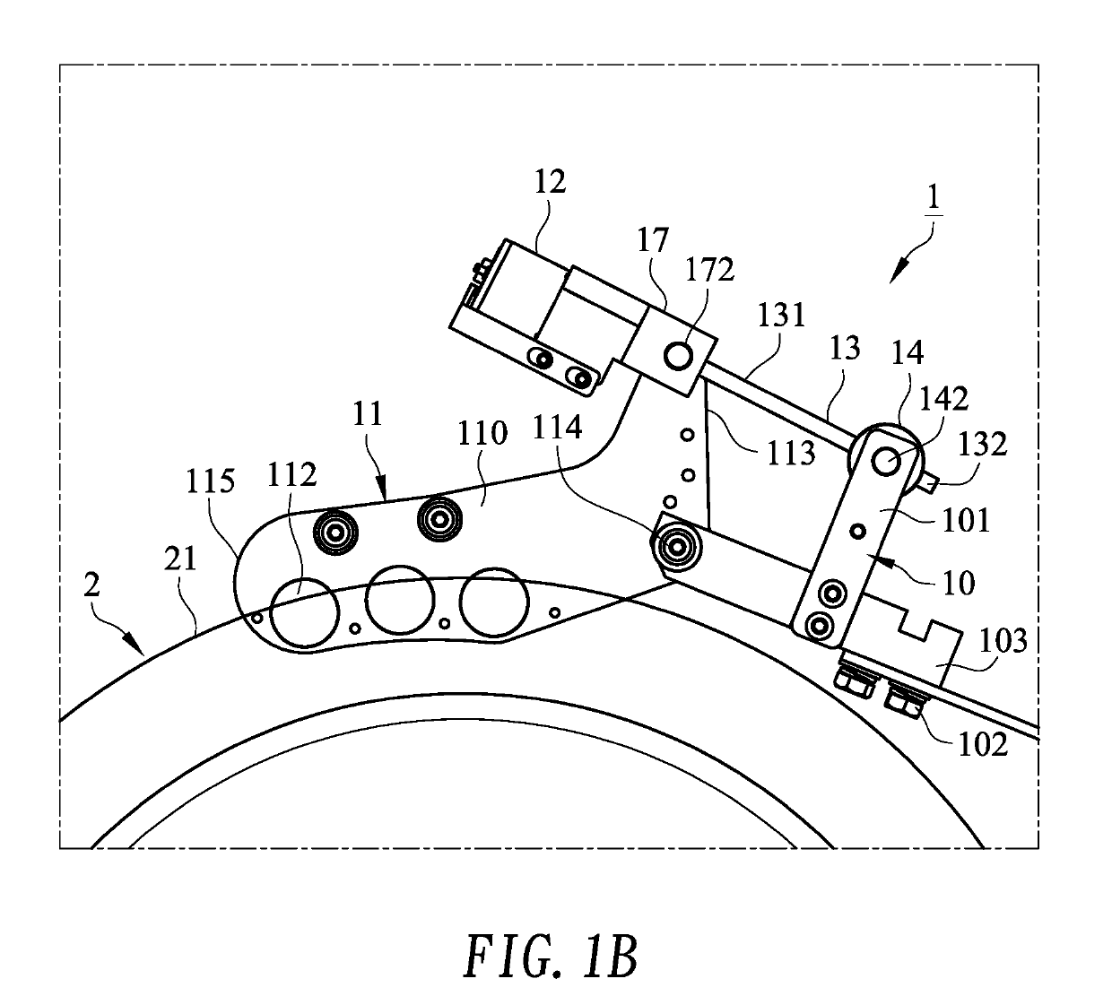 Resistance regulating device for wheel of training machine