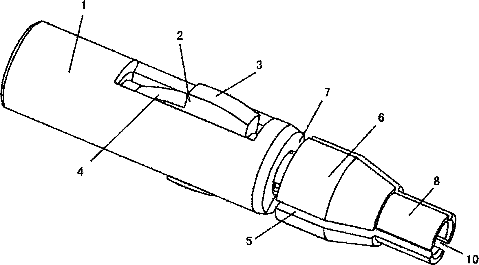 Clamping head for optical fibre splicer