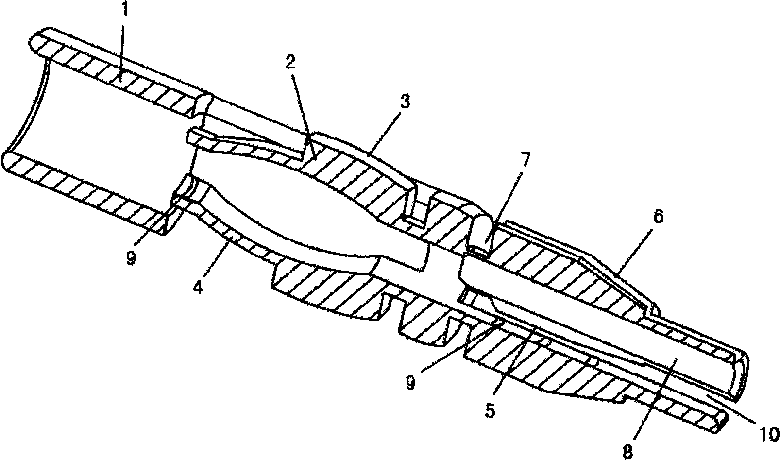 Clamping head for optical fibre splicer