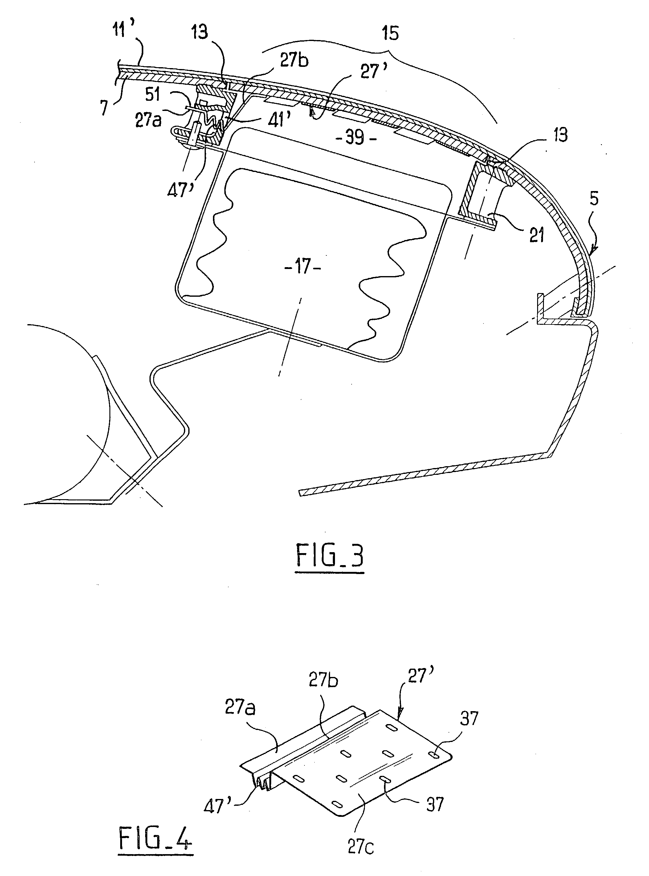 Method of manufacturing a dashboard portion fitted with an air bag