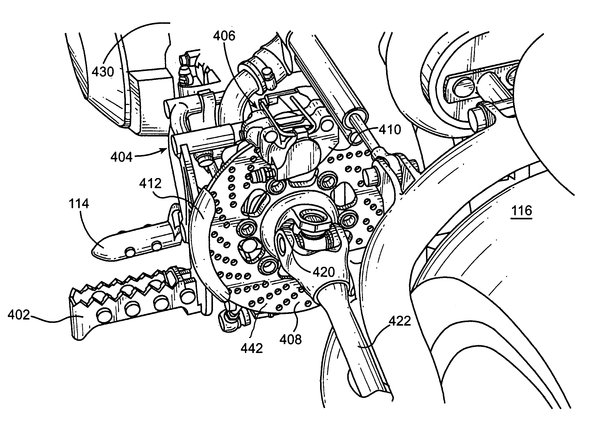 Motorcycle rear disc brake