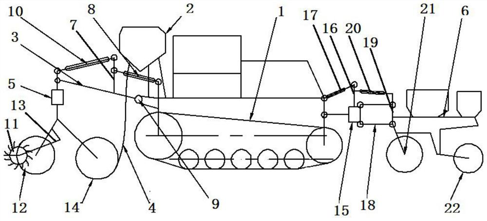 Unmanned crawler-type multi-row intelligent no-tillage planter