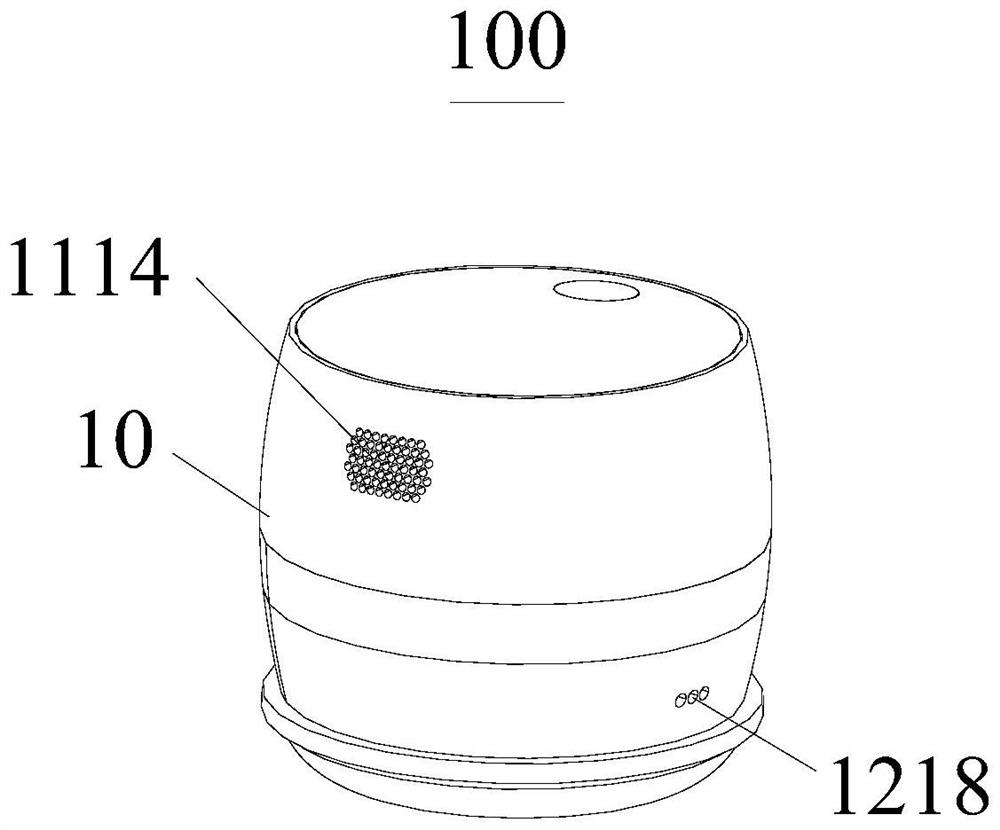 Moxa cone fixing device and moxibustion device thereof