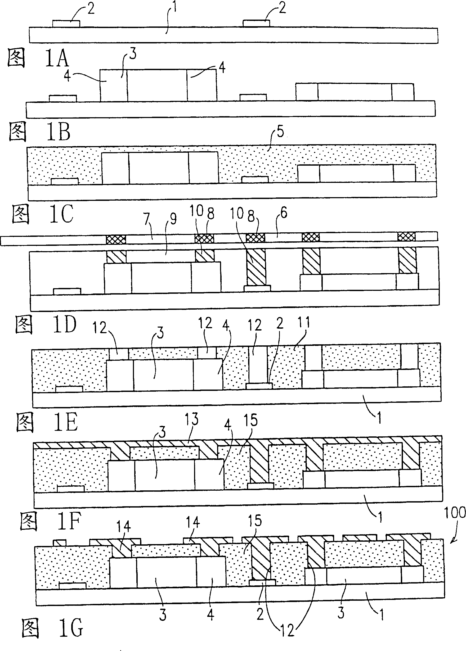 Circuit-board having internal electronic element and making method thereof