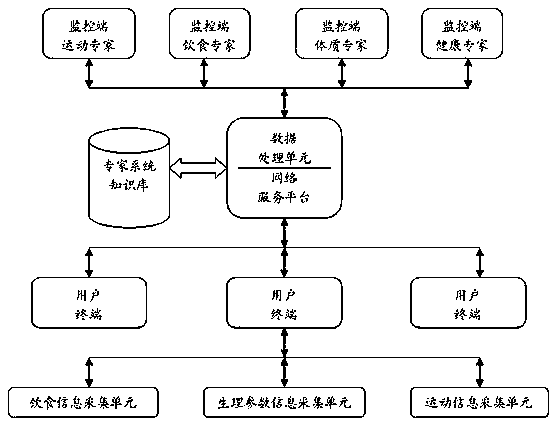 Cloud physique management system and management method by regarding sports and diet intervention as core