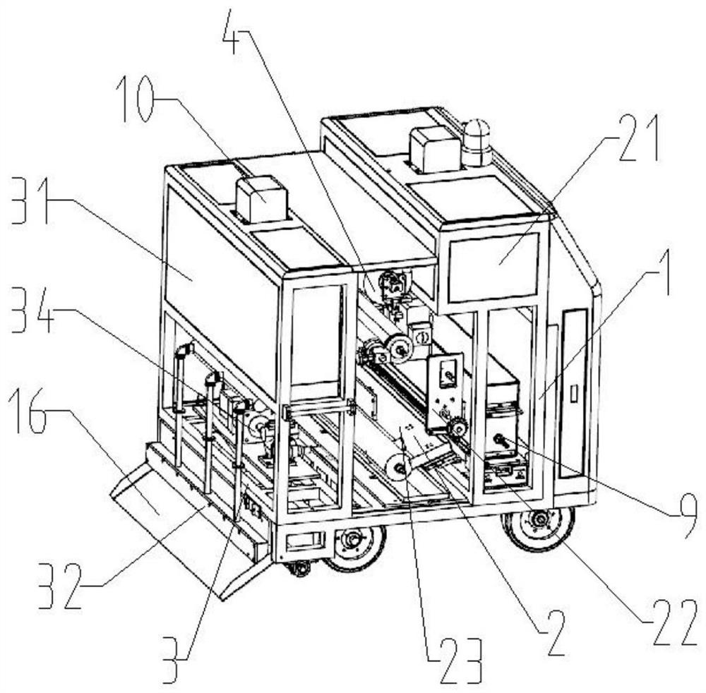 An assembled waterproof roll machine