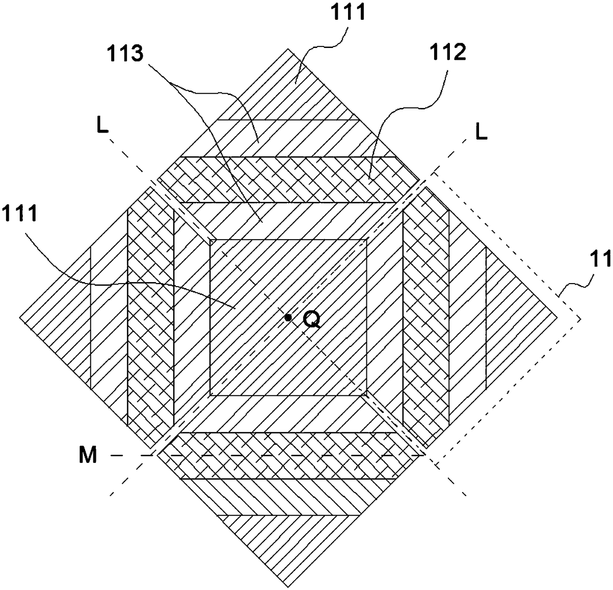 Pixel arrangement structure and display panel