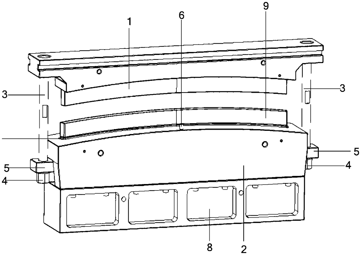 Preparation method of large-depth special-shaped curved-surface aluminum alloy box-like piece and mold of piece