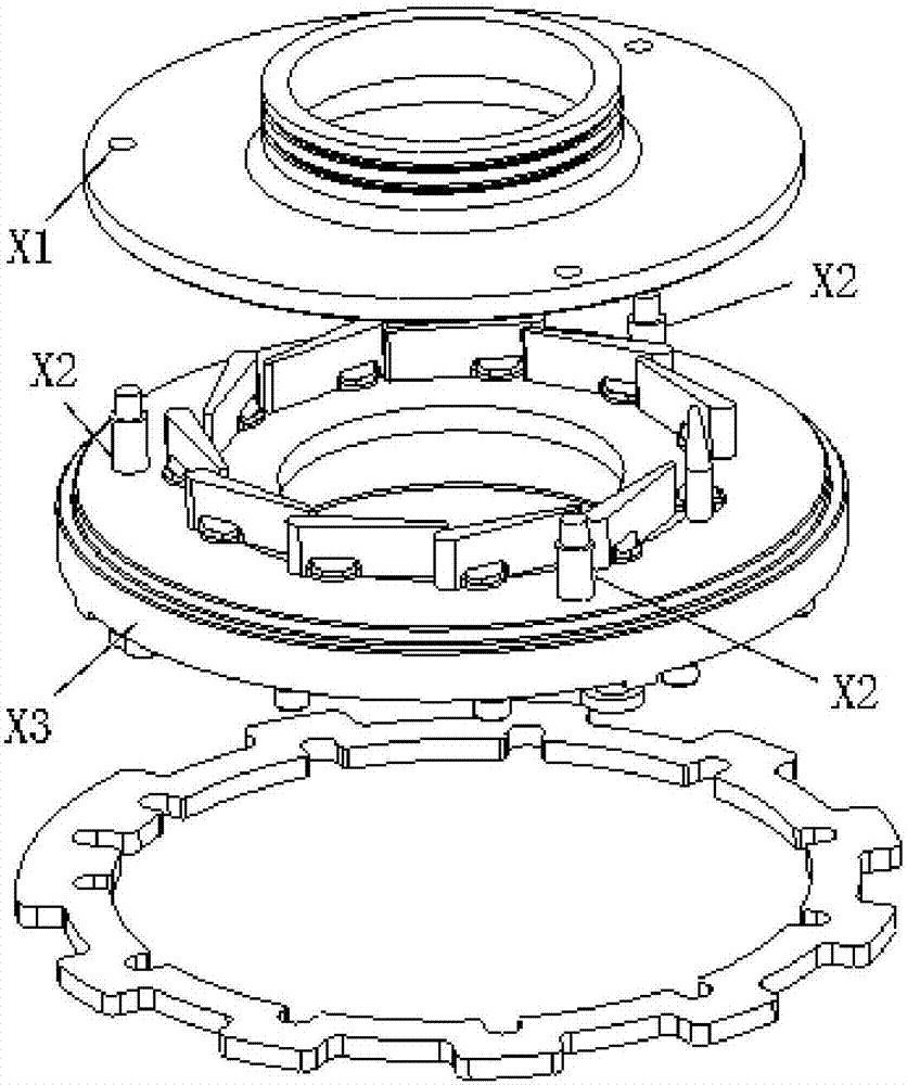 Variable nozzle ring component for effectively preventing blade from clamping stagnation