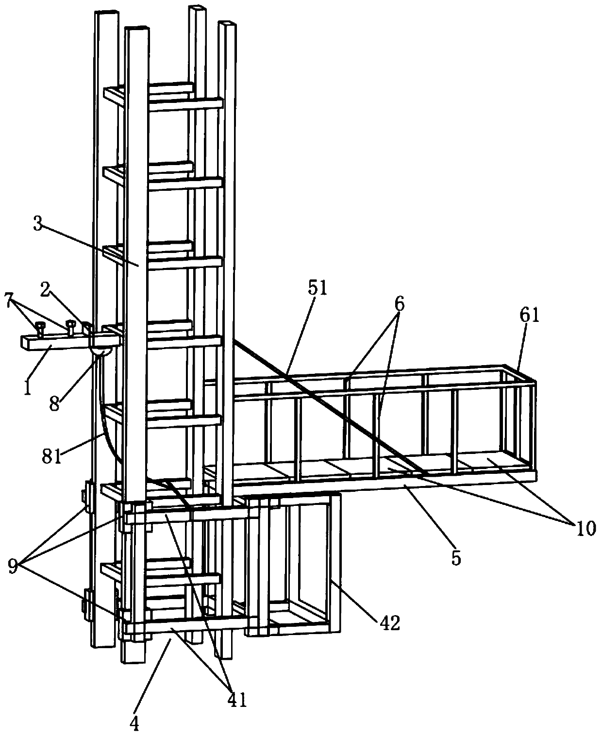 Integrated climbing frame