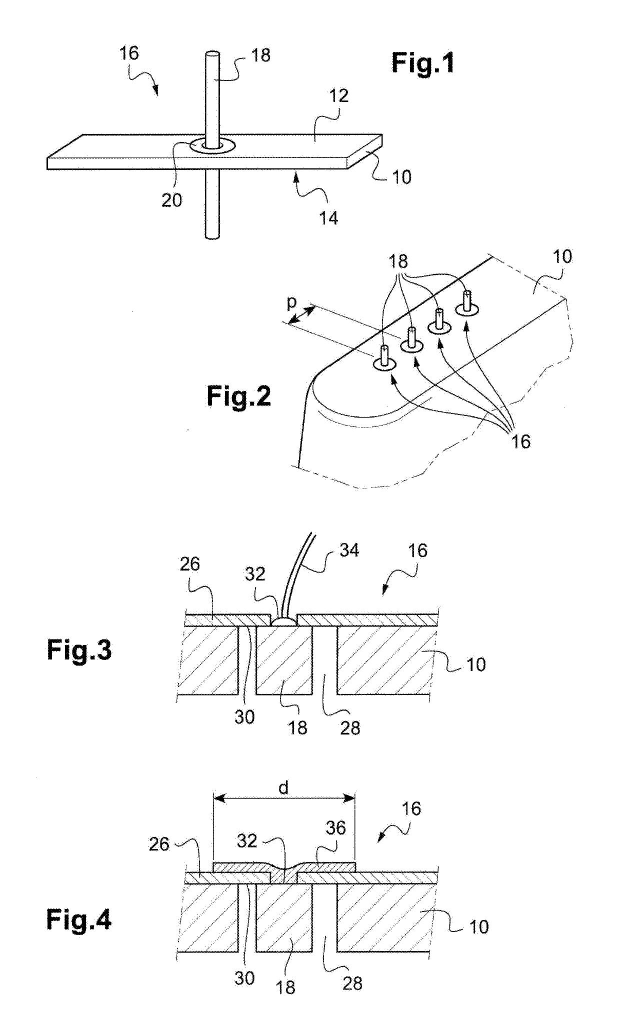 Methods of manufacturing a hermetic and isolating feedthrough for an electronic device casing, in particular made of titanium