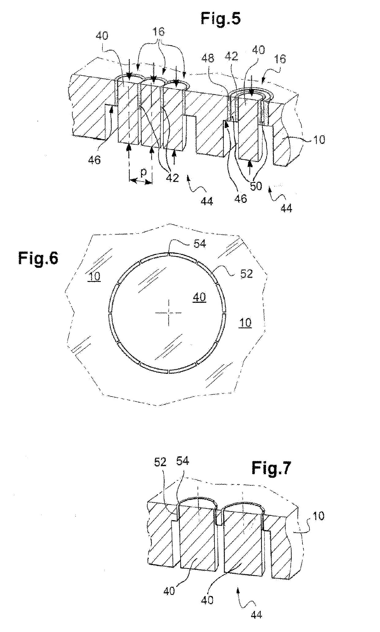 Methods of manufacturing a hermetic and isolating feedthrough for an electronic device casing, in particular made of titanium