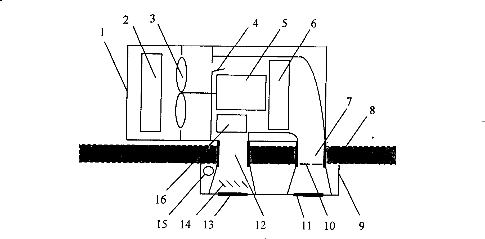 Air internal-circulating low-noise air conditioner