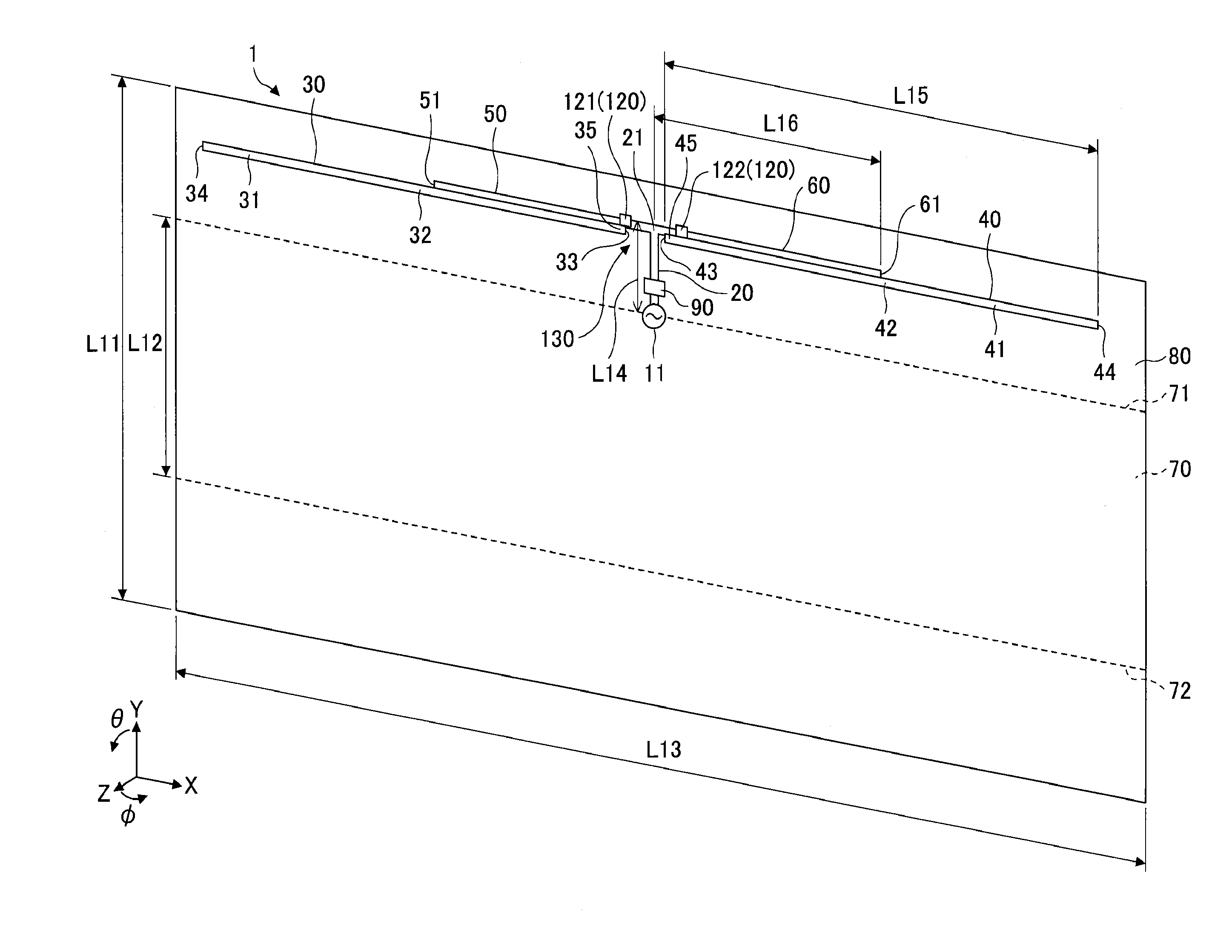 Antenna, antenna device, and wireless device