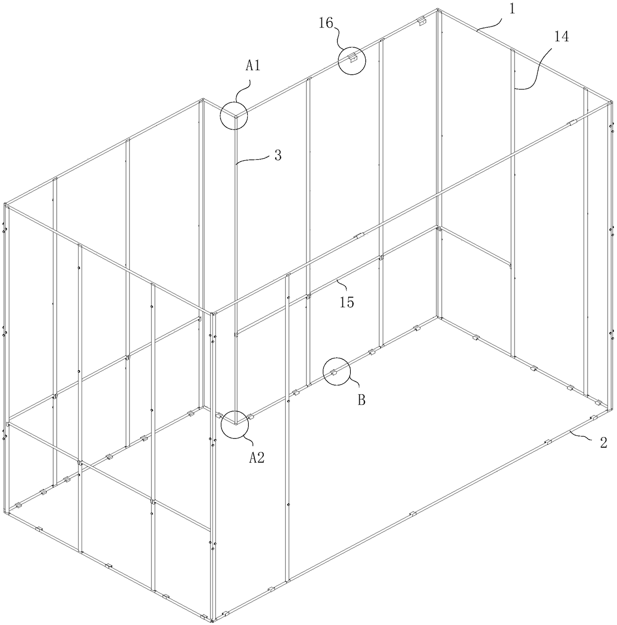 Prefabricated kitchen and its installation method