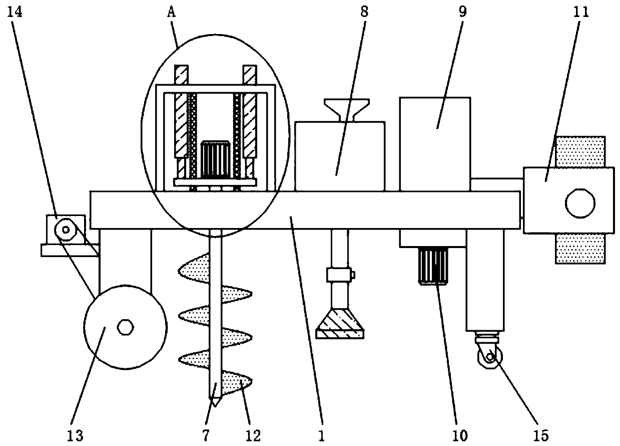 Hole digging and tree transplanting machine of garden machinery