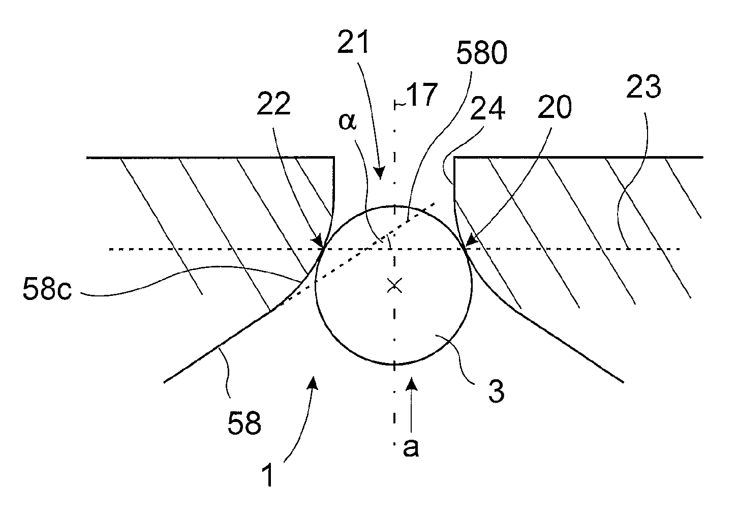 Valve with connection on the pressure side