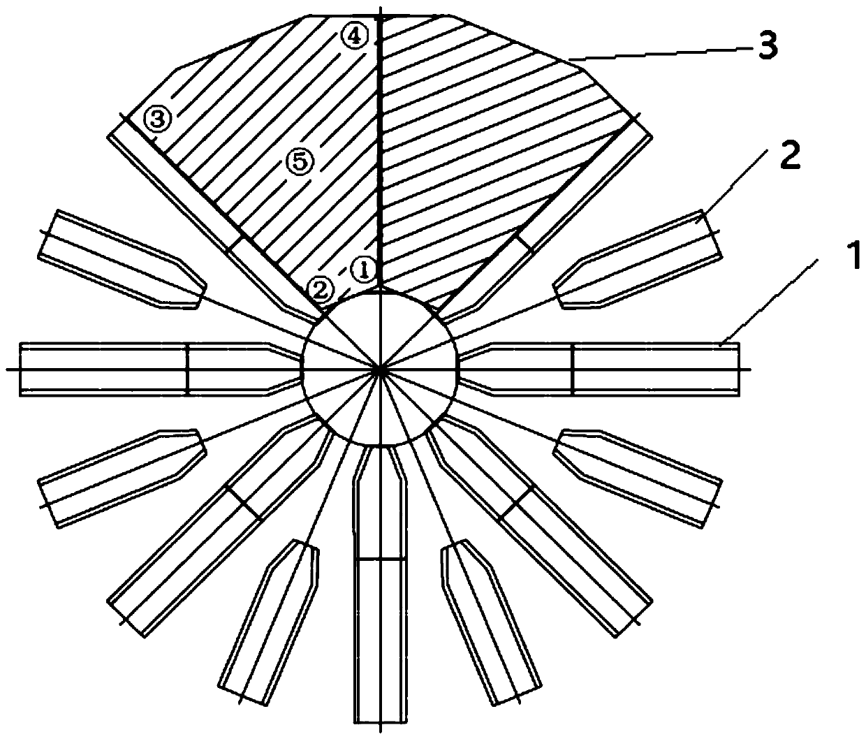 Steel coil support structure and construction method for silicon steel high temperature heat treatment furnace