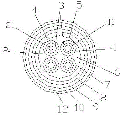 Silvered steel tape shielded power cable