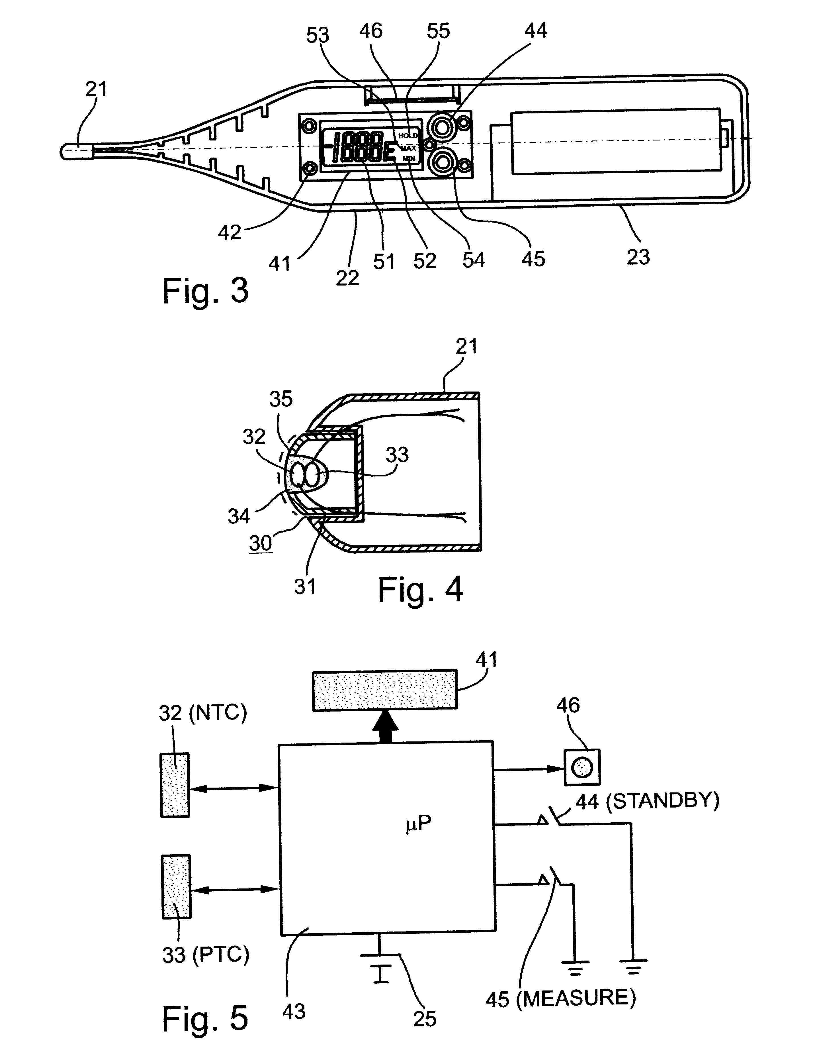 Electronic thermometer with preheating