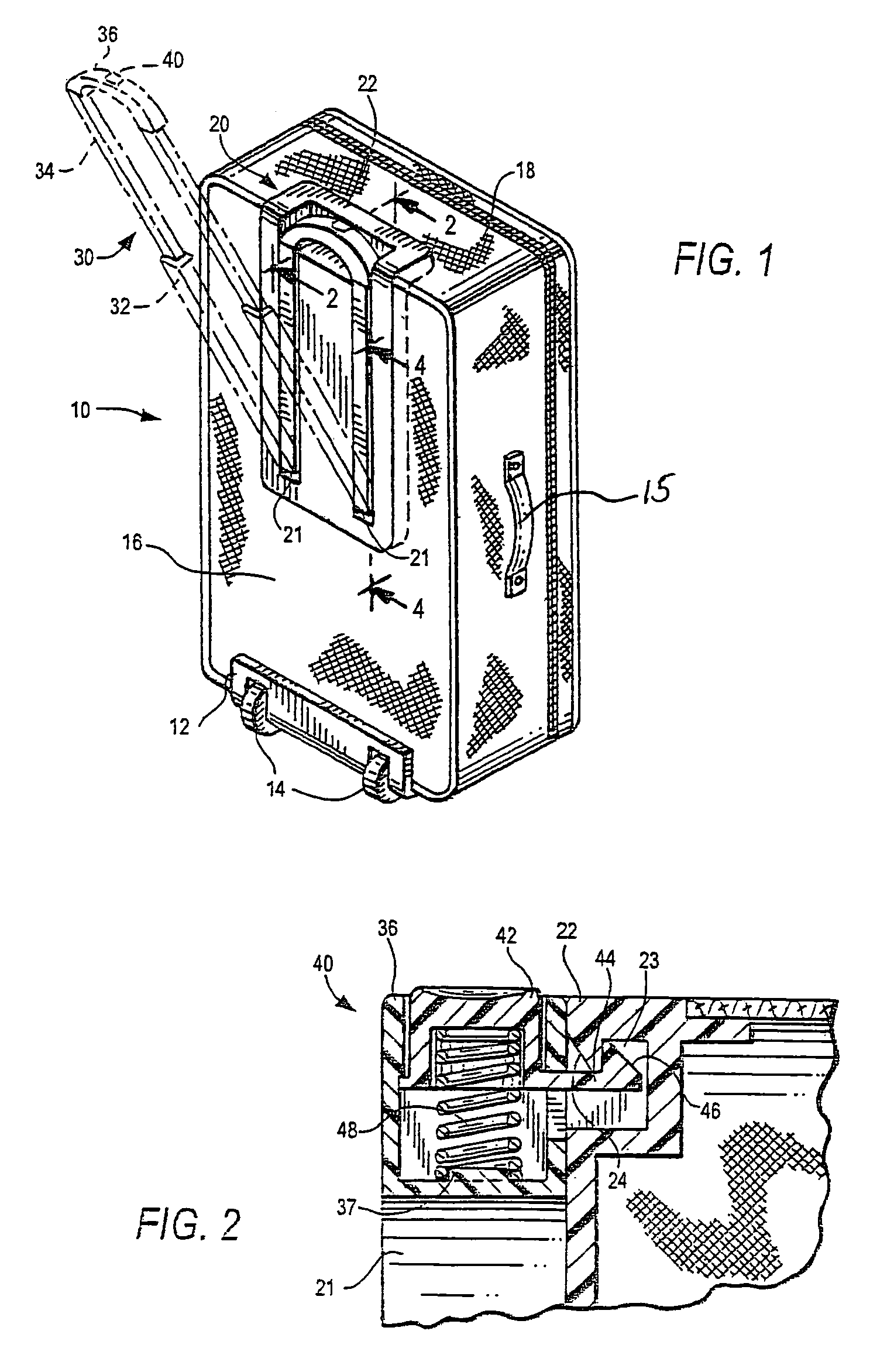 Angular handle assembly for wheeled luggage