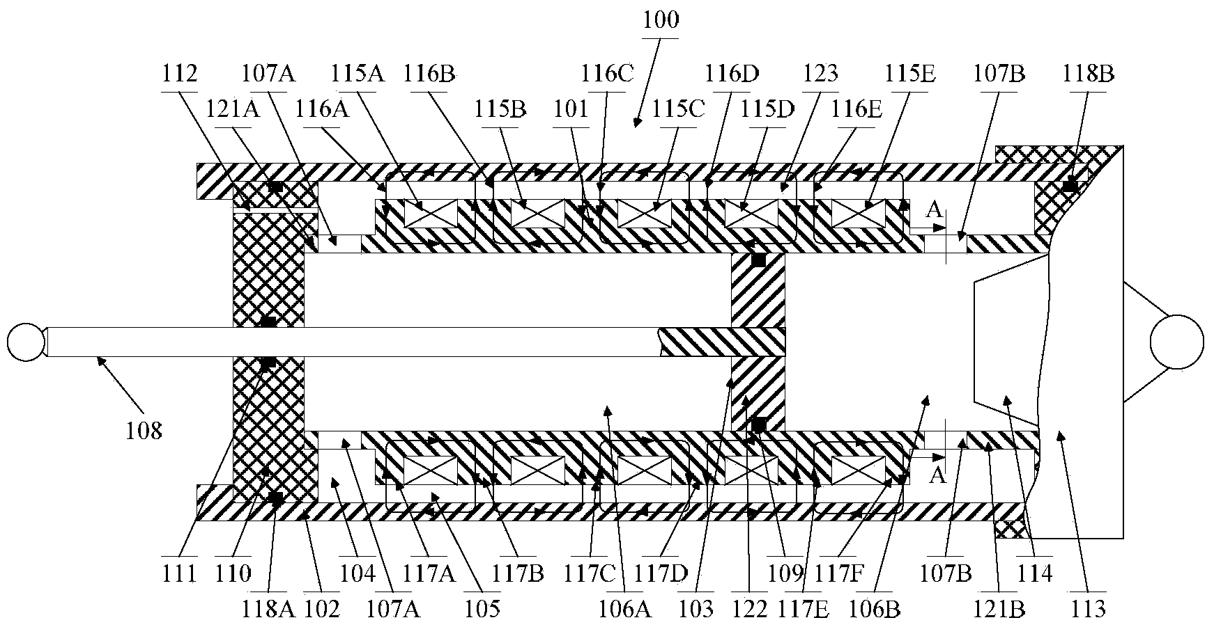 Magneto-rheological damper suitable for high-speed impact/low-speed vibration control system