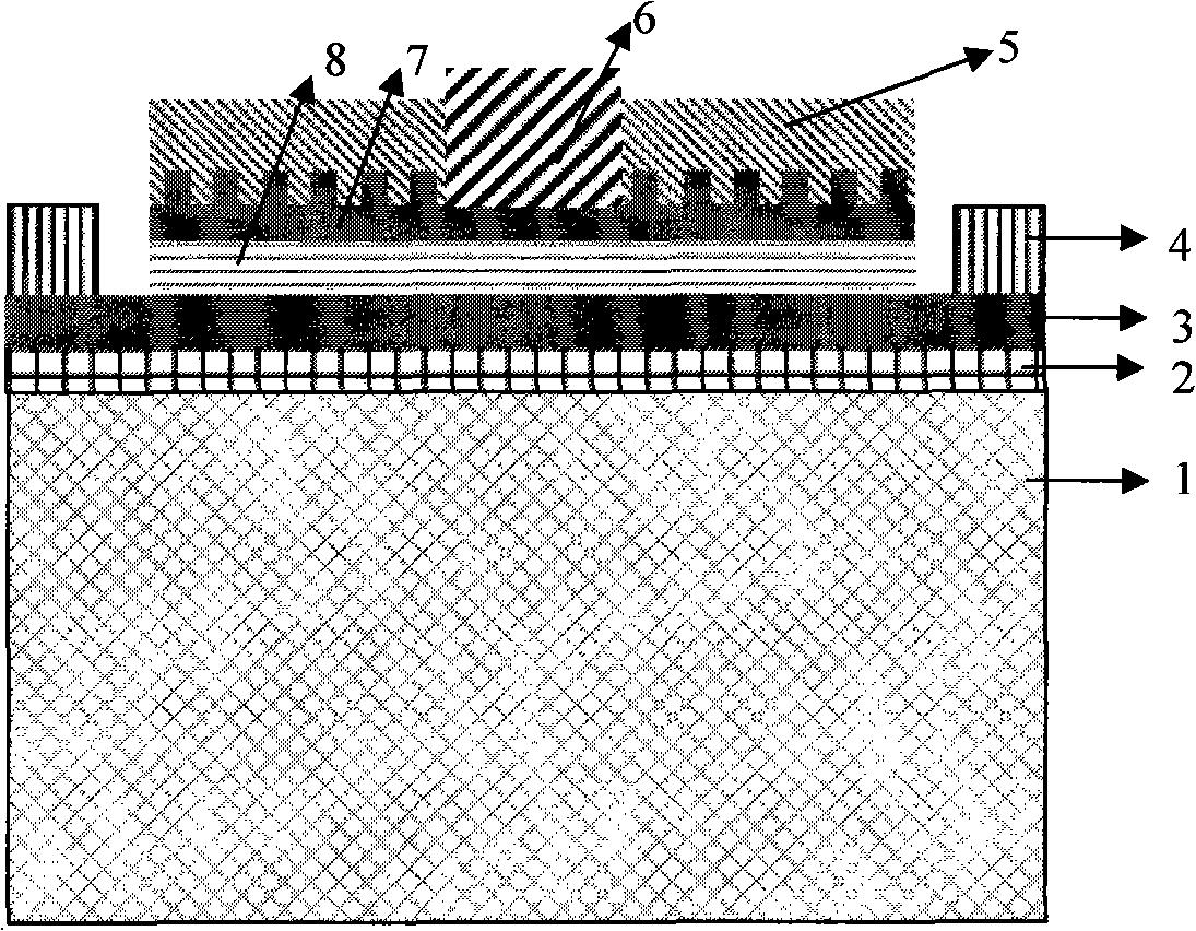 Plasmon-enhancement-based quantum well infrared detector and preparation method thereof