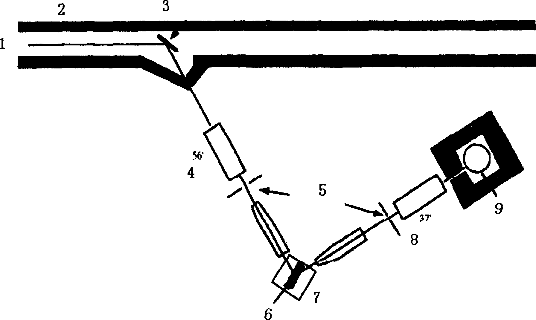 Neutron diffraction measure method for CaO-Al2O3-SiO2 system microcrystalline glass residue stress