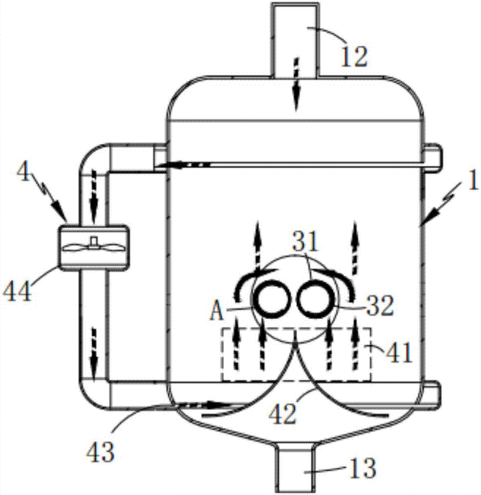 Efficient fused road coating mixing device