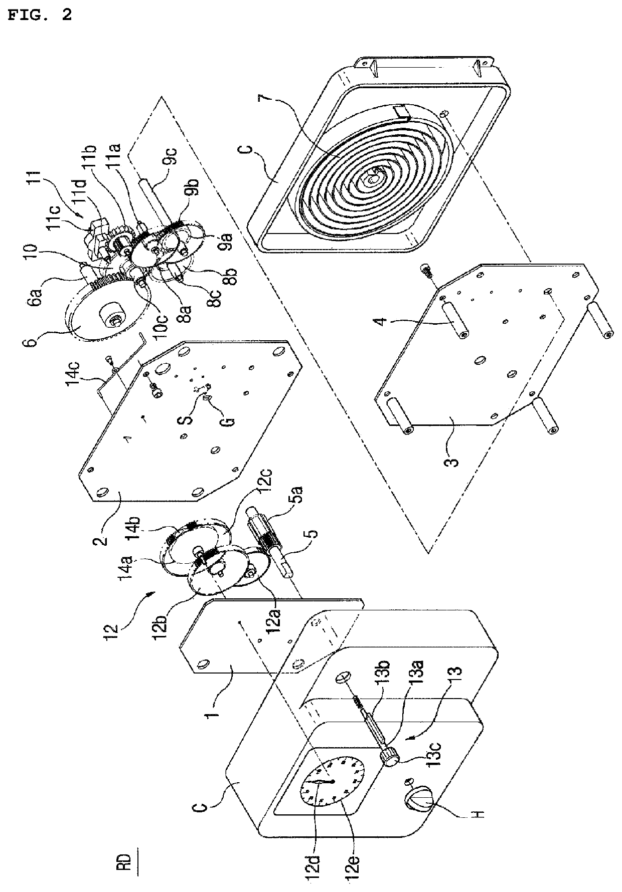 Rotational force generating device using clock spring