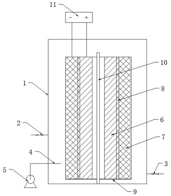 Photoelectric microorganism coupling nitrogen and carbon removal system