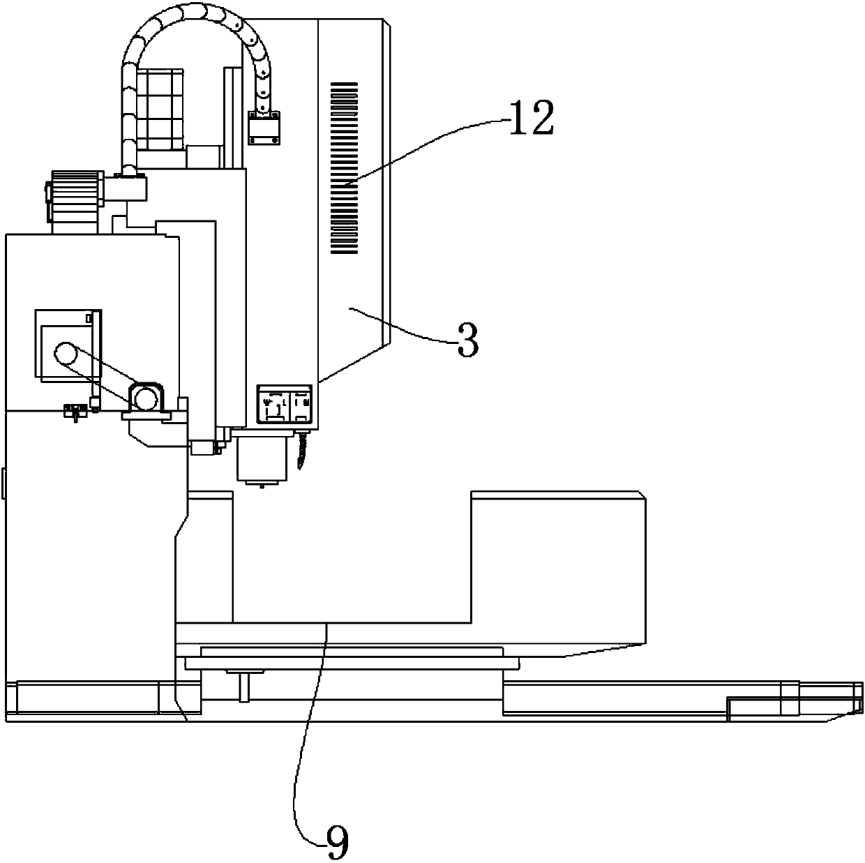 Sickle numerical control punching cutting-off device