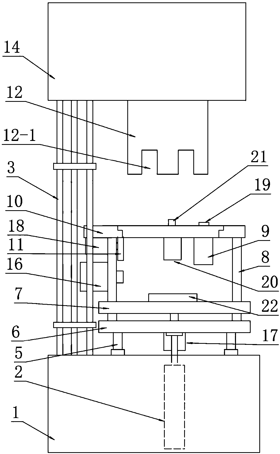 A storage battery automatic slotting device