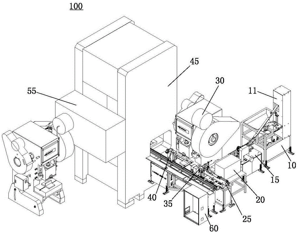 Fully automatic fastener forging manipulator production line