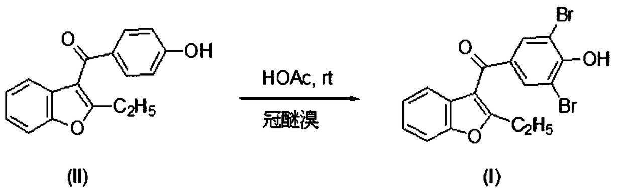 Preparation method for benzbromarone