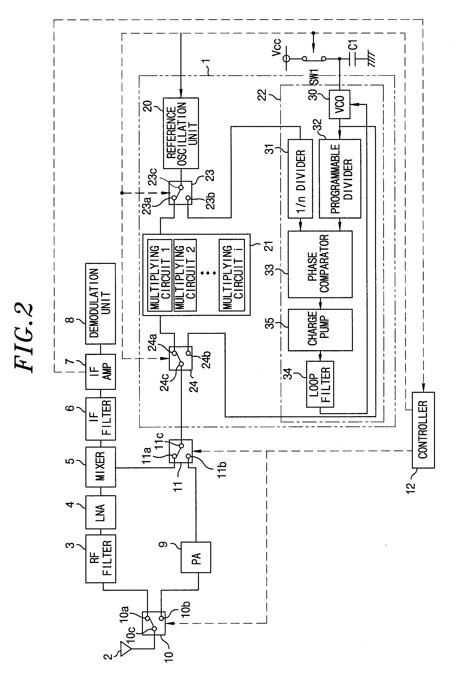 Wireless transmitter/receiver, wireless communication device, and wireless communication system