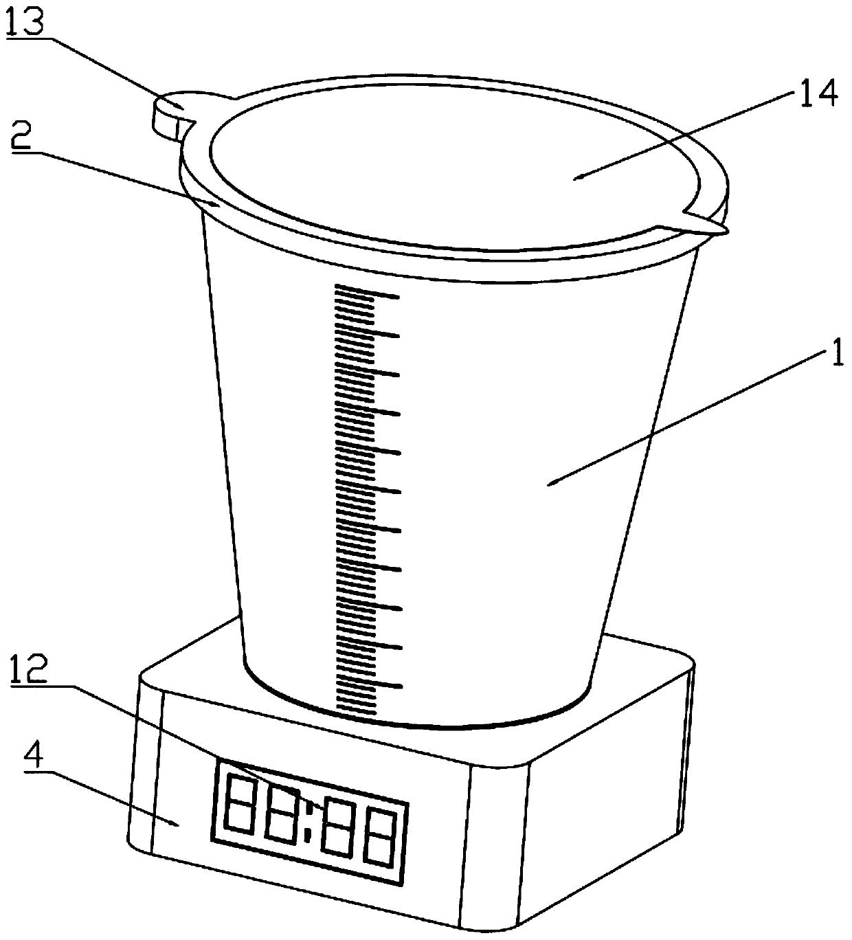 Sputum cup with reminding and timing functions