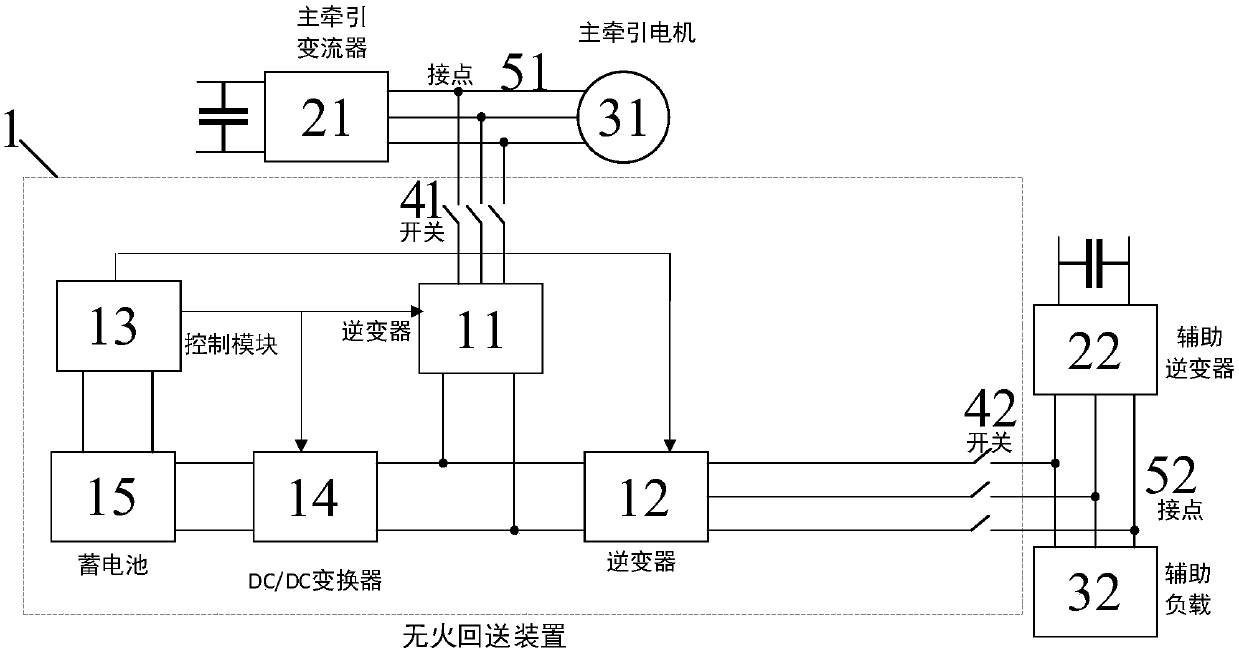 No-fire-return implementing external power supply device and method