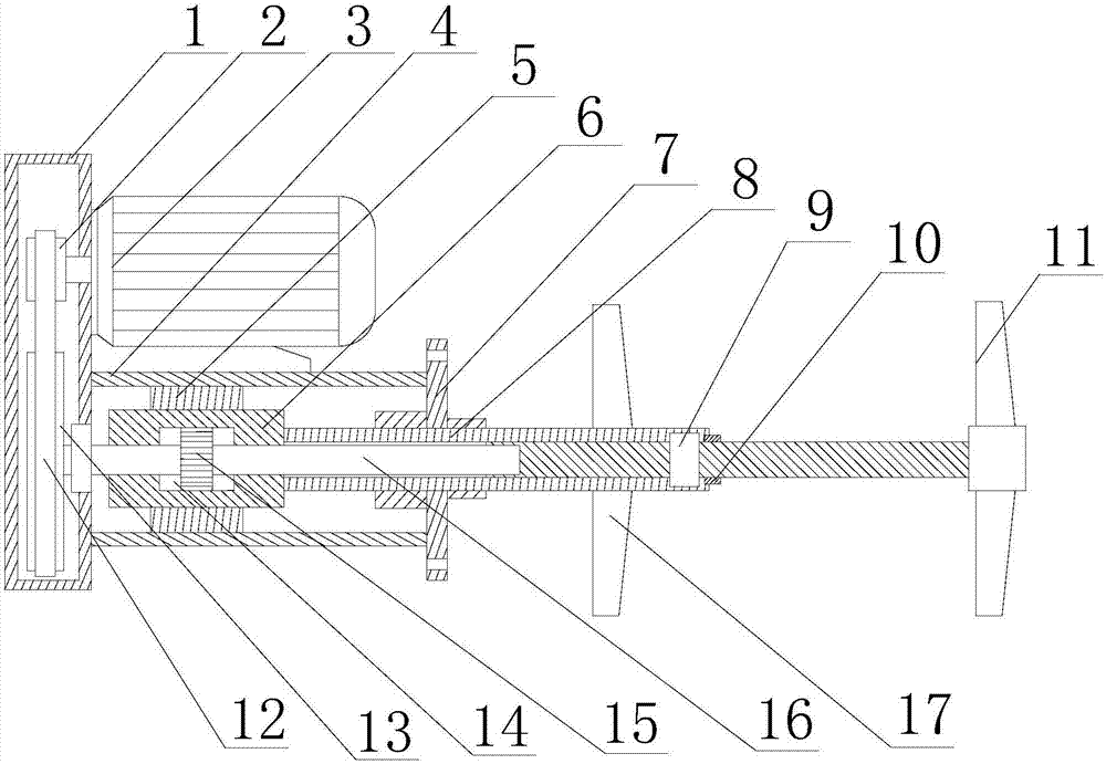 Mixing device for desulfurization of flue gas generated by thermal power generation