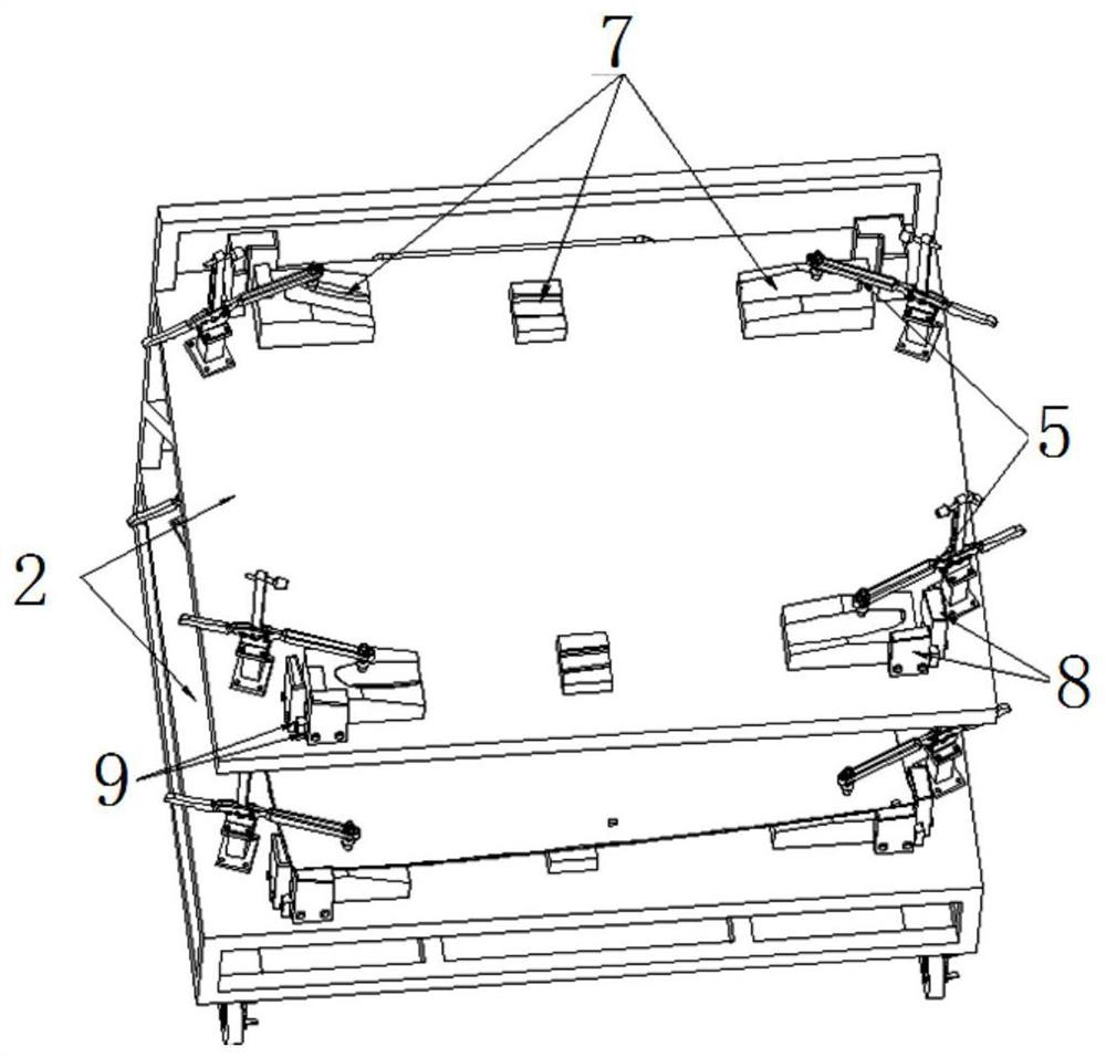 A tool used for bonding glass top cover and luggage rack