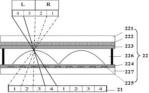 Liquid crystal lens and naked-eye stereoscopic display device with same