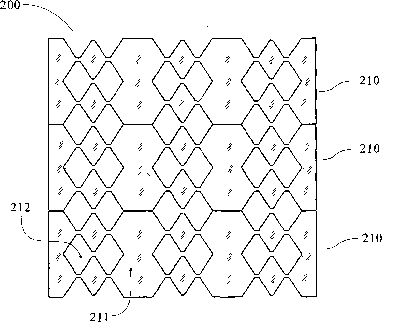 Capacitive touch screen with mesh-like electrodes