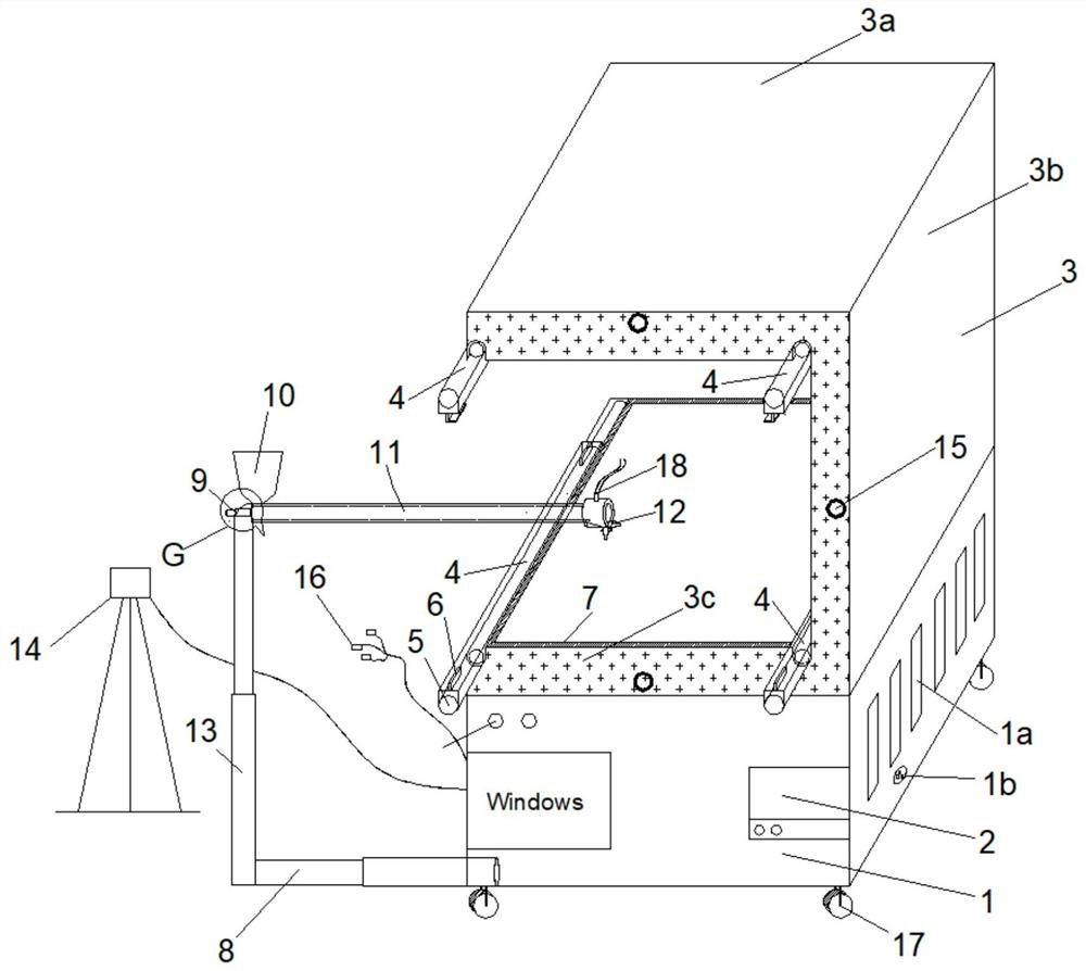 Adjustable electronic temperature-controlled three-dimensional shotcrete performance testing experimental device and method