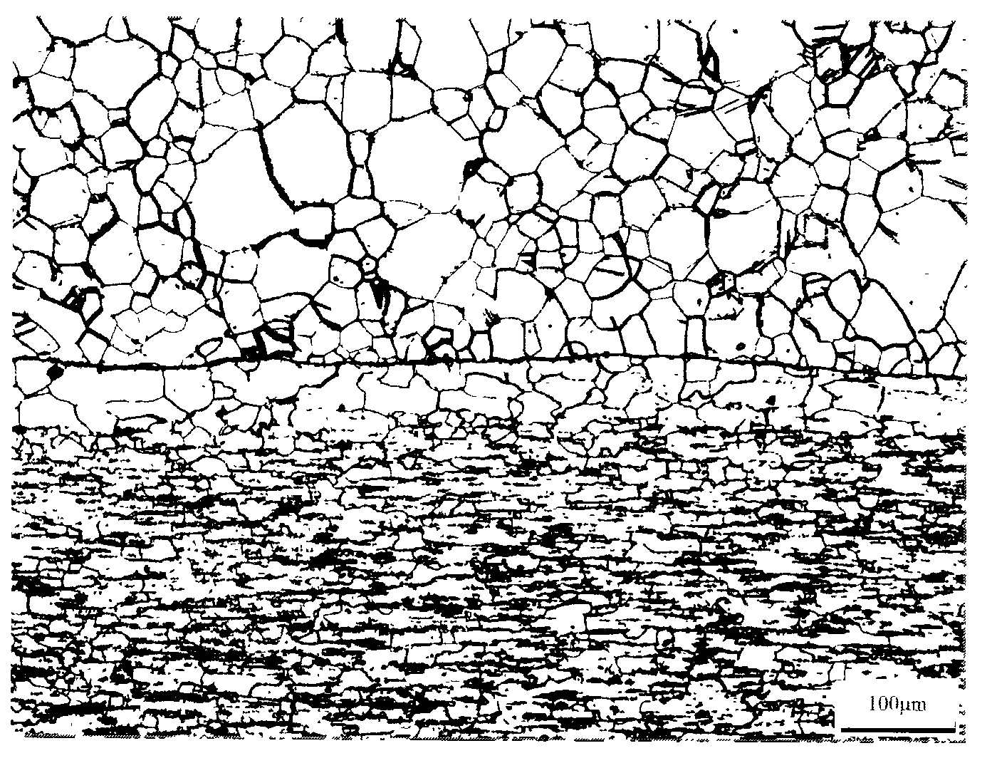 Method for observing metallographic structure on titanium/steel explosion welding interface